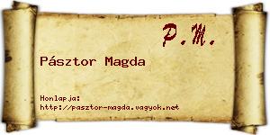 Pásztor Magda névjegykártya