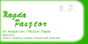 magda pasztor business card
